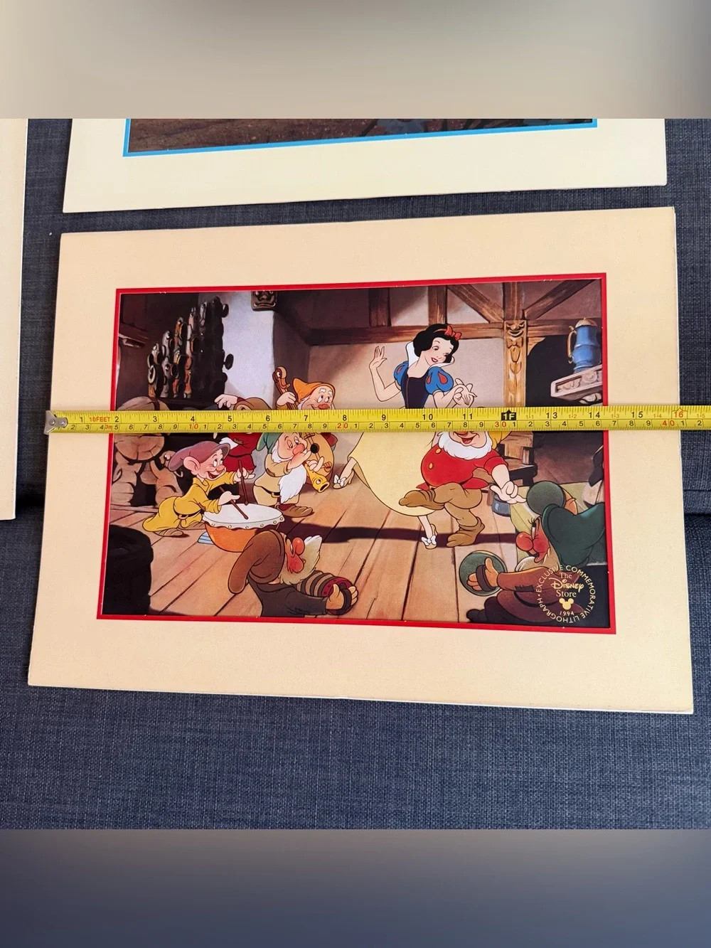 Disney Framed Prints Set 3 USA - Pinocchio, Lady & the Tramp, Snow White 1994